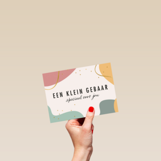 eenkleingebaar kaart een klein gebaar speciaal voor jou