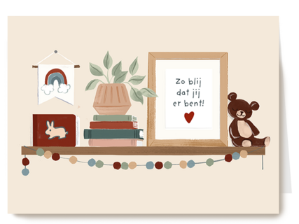 Geboortefelicitatie zo blij dat jij er bent