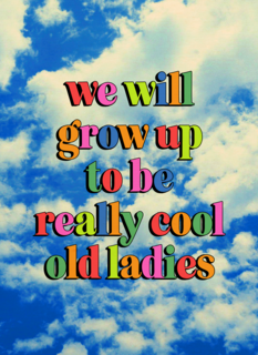 Verjaardagskaart really cool old ladies
