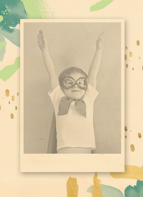fotokaart splash jongen