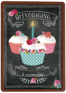 uitnodiging cupcake