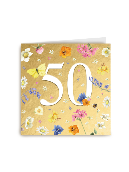 Kaart flowers by Marjolein Bastin 50 jaar