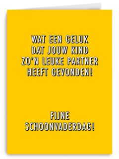 Grappige schoonvaderdagkaart