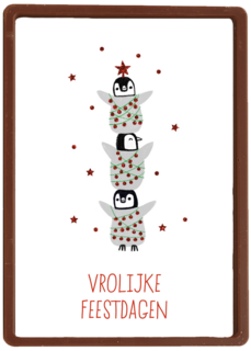 Kerstkaart Hip Pinguins Vrolijke feestdagen