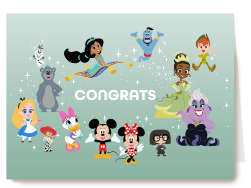Verjaardagskaart Disney Pixar karakters
