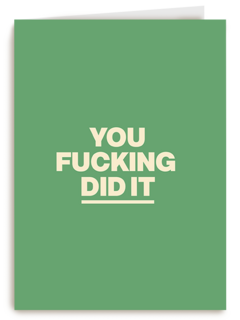 andC You fucking did it