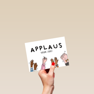 Bedankt kaart thuiswerken applaus voor jou