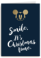 kerstkaart smile its christmastime