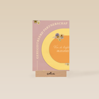 vier de liefde met deze hippe kaart met bloemen