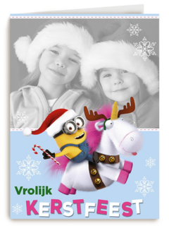 minion kerstkaart vrolijk kerstfeest