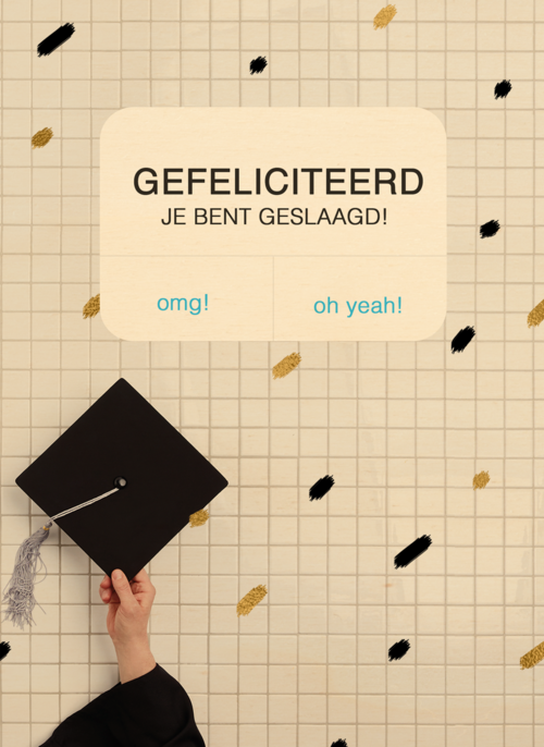 geslaagd kaart omg je bent geslaagd