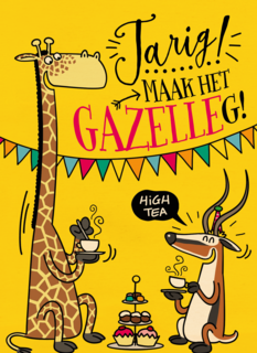 verjaardagskaart maak het gazellig