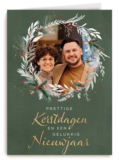 Prettige kerstdagen gelukkig nieuwjaar fotokaart