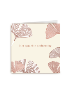 Met oprechte deelneming kaart vierkant