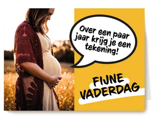 Vaderdagkaart over paar jaar krijg je een tekening