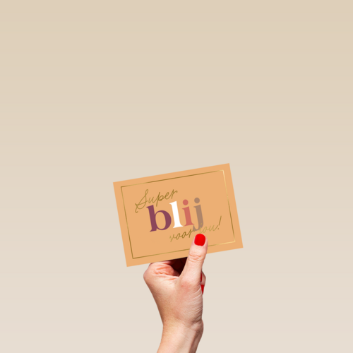 Felicitatie kaart Superblij voor jou
