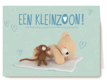 Een knuffelaapje voor jullie kleinzoon