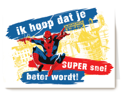 Spiderman beterschapskaart