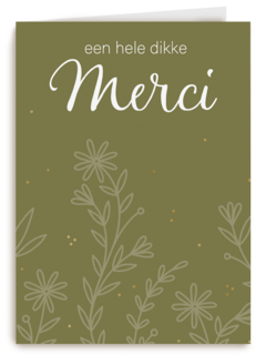 een hele dikke merci met botanical achtergrond