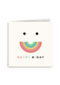 happy bday met regenboog