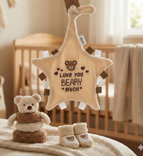 Tutteldoekje Love You Beary Much Beige 