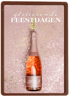 Kerstkaart glitterende feestdagen 2023
