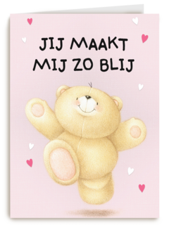 valentijnskaart klassiek forever friends jij maakt mij zo blij