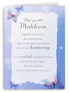 Condoleancekaart Met oprecht medeleven More than words