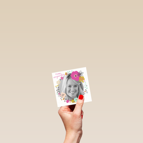 fijne verjaardag bloemen foto