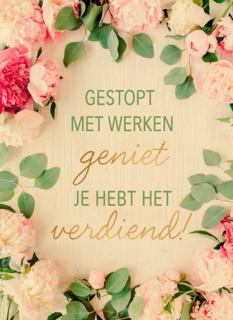 gestopt met werken je hebt het verdiend