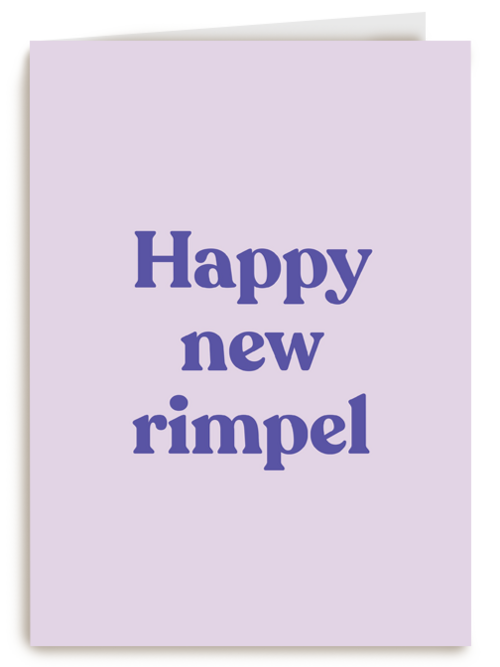 Verjaardagskaart vrouw grappig Happy new rimpel