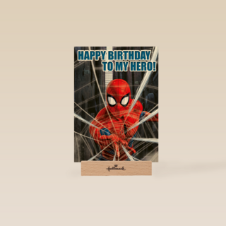 Spiderman verjaardagskaart to my hero