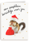 Kerstkaart hart onder de riem Een piepklein berichtje voor jou