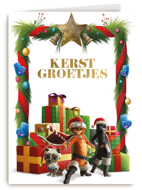Puss in boots kerstgroetjes