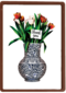bedankt kaart folio vaas met bloemen thank you