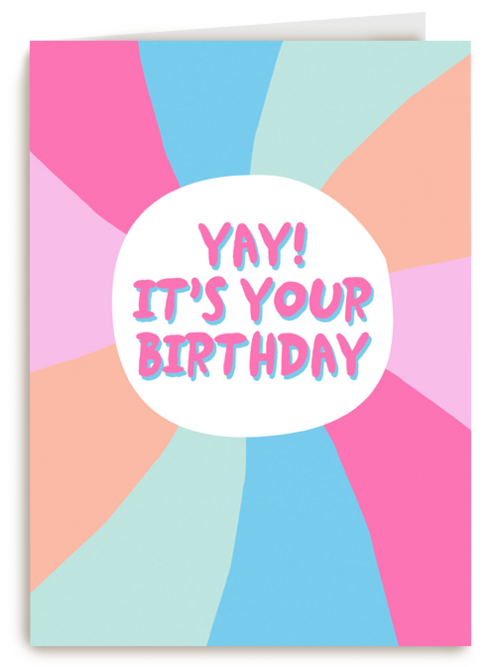 Verjaardagskaart tiener meisje en vrouw hip Yay it is your birthday