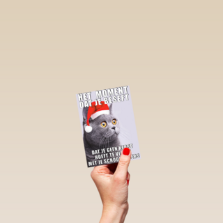 Kerstkaart Grappig Geen kerst met je schoonouders