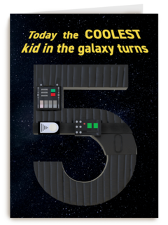 Star Wars verjaardagskaart 5 jaar
