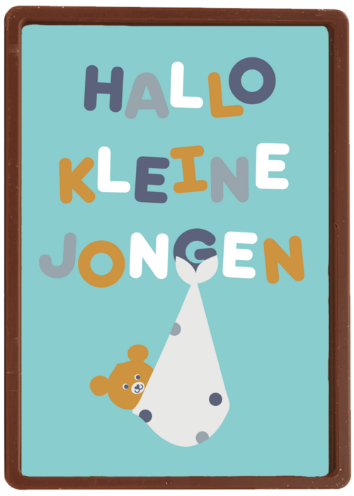 Hallo kleine jongen geboortefelicitatie