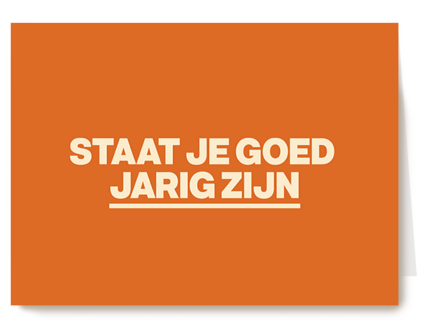 Verjaardagskaart man vrouw Staat je goed jarig zijn