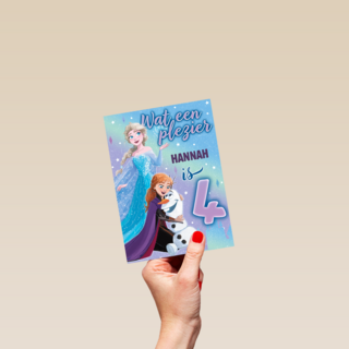 Frozen kaart 4 jaar