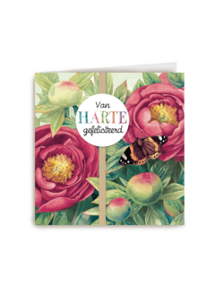 marjolein bastin van harte gefeliciteerd bloemen vlinder