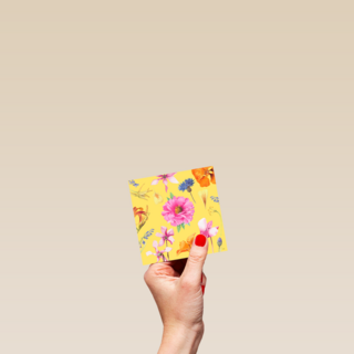 Kaart flowers by Marjolein Bastin Blanco geel bloemen