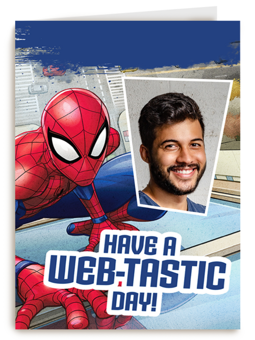 Spiderman fotokaart web tastic day