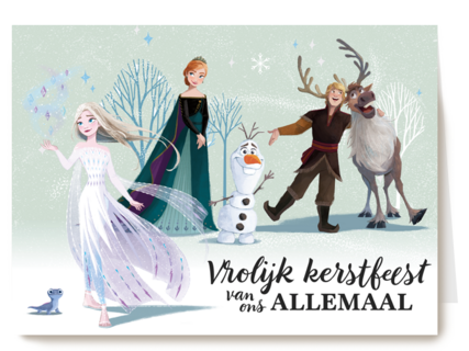 vrolijk kerstfeest van elsa anna olaf kristoff en sven
