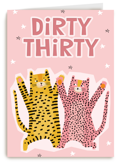 dirty thirty with two cats