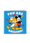Bedankt kaart Mickey en Donald