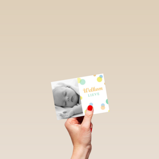 fotokaart welkom lief kleintje
