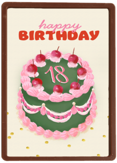 happy birthday cake with 18