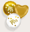 Ballonnentros Mr & Mrs Goud Wit